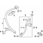 Audi Seat Belt - Genuine Audi 8V5857807V04