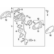 Audi Door Mirror Cover - Genuine Audi 8W0072532A3Q0