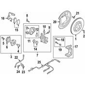 Audi Disc Brake Caliper Bracket - Genuine Audi 8W0615426H1VN