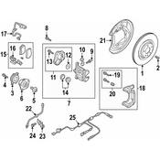 Audi Disc Brake Caliper Bracket - Genuine Audi 8W0615426HSQ5