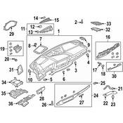 Audi Headlight Switch Bezel - Genuine Audi 8W1853189NNP5