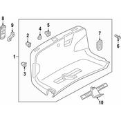 Audi Deck Lid Release Lever Bracket - Genuine Audi 8W5880129
