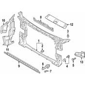 Audi Radiator Support Baffle - Genuine Audi 8W6121283AE