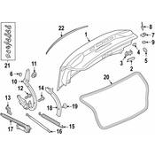 Audi Deck Lid Stop Buffer - Genuine Audi 8W6827499D