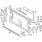 Audi Radiator Support Panel Brace - Genuine Audi 8W7806303B