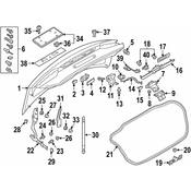 Audi Deck Lid Release Cable - Genuine Audi 8W7827531