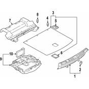 Audi Trunk Trim Scuff Plate - Genuine Audi 8W7863471A4PK