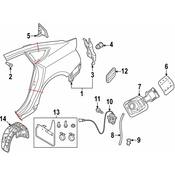 Audi Fuel Filler Housing - Genuine Audi 8W8809906