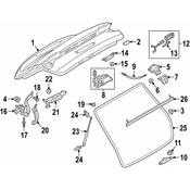 Audi Liftgate Lift Support - Genuine Audi 8W9827552E