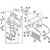 Audi Cargo Cover - Genuine Audi 8W9863553B94H