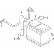 Audi VW Battery Cable Nut - Genuine Audi VW 8X0972501
