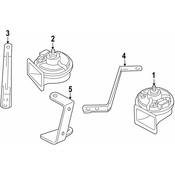 Audi Accessory Horn (A6 A6 Quattro) - Genuine VW Audi 8Z0951221A