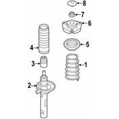 Volkswagen Suspension Strut - Genuine VW JZW413031A