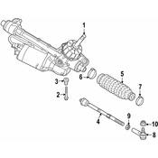 Audi VW Steering Tie Rod Nut - Genuine Audi VW N01116419