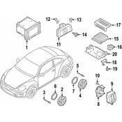 Audi VW Radio Speaker Bolt - Genuine VW Audi N10633902