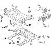 Audi Suspension Crossmember Bolt - Genuine Audi N10831701