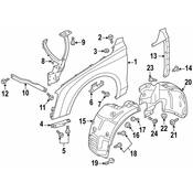 Audi VW Fender Support Bolt - Genuine VW Audi N90835704