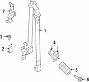 VW Seat Belt Lap and Shoulder Belt Bolt - Genuine VW WHT004249