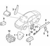 Volvo Air Bag Impact Sensor - Genuine Volvo 30773062