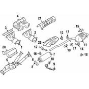 Volvo Exhaust Heat Shield Center (XC90) - Genuine Volvo 31283775