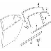 Volvo Door Window Molding - Genuine Volvo 31301876