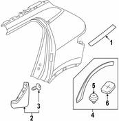 Volvo Body C-Pillar Molding - Genuine Volvo 31463687