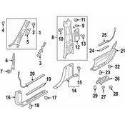 Volvo Door Pillar Post Trim Set - Genuine Volvo 32244261