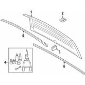 Volvo Liftgate Reveal Molding - Genuine Volvo 3512402