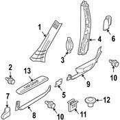 Volvo Door Pillar Post Trim Set - Genuine Volvo 39883688