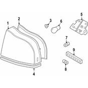 Volvo Tail Light Bezel - Genuine Volvo 8662643
