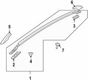 Volvo Roof Rail Trim Cap - Genuine Volvo 8667818