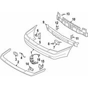 Volvo Bumper Cover Reinforcement Beam Bolt - Genuine Volvo 9151395