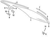 Mercedes Back Glass Reveal Molding Clip - Genuine Mercedes 2206780937