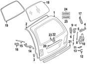 Mercedes Back Glass Weatherstrip - Genuine Mercedes 2107450280