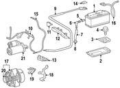 Mercedes Battery Cable Bracket - Genuine Mercedes 0015460143