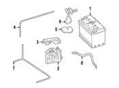 Mercedes Battery Ground Strap - Genuine Mercedes 1905405705