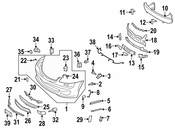 Mercedes Bumper Corner Cover - Genuine Mercedes 2218851323