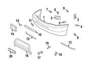 Mercedes Bumper Cover Grommet - Genuine Mercedes 0009871840