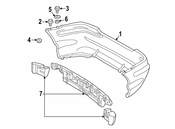 Mercedes Bumper Cover Grommet - Genuine Mercedes 2019870241