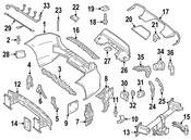 Mercedes Bumper Cover Spacer Panel - Genuine Mercedes 1668850253