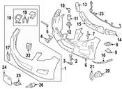 Mercedes Bumper Cover Support Rail Clip - Genuine Mercedes 0019918070