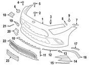 Mercedes Bumper Impact Strip - Genuine Mercedes 2578859002