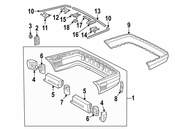 Mercedes Bumper Impact Strip Clip - Genuine Mercedes 2028800493