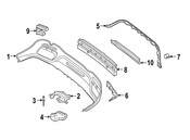 Mercedes Bumper Impact Strip Clip - Genuine Mercedes 2228852502