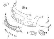 Mercedes Bumper Trim - Genuine Mercedes 1908859703