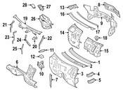 Mercedes Cowl Crossmember - Genuine Mercedes 2216280055
