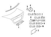 Mercedes Deck Lid Emblem - Genuine Mercedes 2197580058
