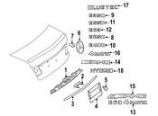 Mercedes Deck Lid Emblem - Genuine Mercedes 2128176215