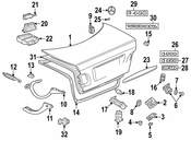 Mercedes Deck Lid Emblem - Genuine Mercedes 1248175715