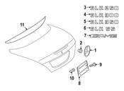 Mercedes Deck Lid Emblem - Genuine Mercedes 1728171615